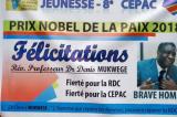 Mukwege Nobel 2018 : les anciens élèves de l’institut Bwindi fiers et promettent un soutien dans la lutte pour la paix 