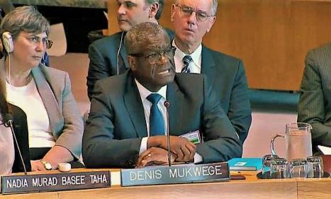 Infos congo - Actualités Congo - -Devant Denis Mukwege, le Conseil de sécurité de l’ONU adopte la Résolution criminalisant les...
