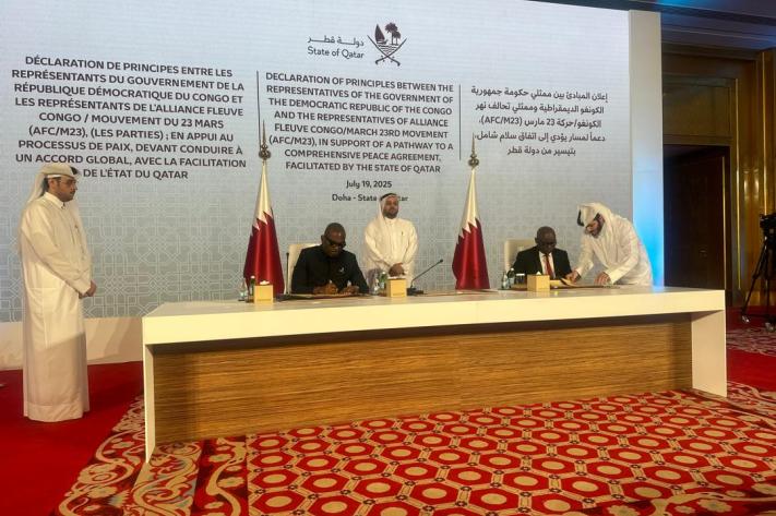 Doha : le Gouvernement et l’AFC/M23 signent un accord sur le mécanisme de vérification du cessez-le-feu