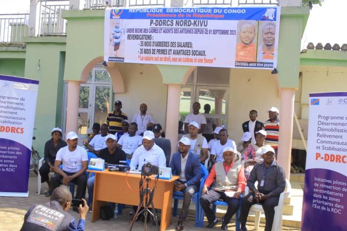 Nord-Kivu : 35 mois d’arriérés, les agents du P-DDRCS déclenchent une grève illimitée