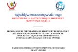 Cadre de Gestion Environnementale et Sociale dans le cadre du Programme de préparation, de réponse et résilience aux urgences sanitaires utilisant l'approche programmatique en RDC