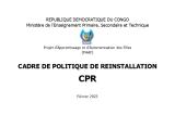 Cadre de Politique de Réinstallation (CPR) du PAAF