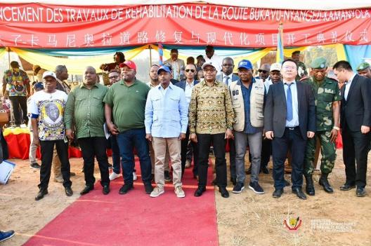 Programme sino-congolais : lancement des travaux de construction de la route Bukavu-Kamanyola dans le Sud-Kivu  