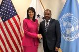 She Okitundu rencontre Nikki Haley à New York, un peu plus d’une semaine avant la visite de l’Américaine, à Kinshasa