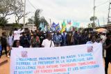Kasaï : marche de soutien aux FARDC, les forces vives de Tshikapa apportent leur soutien à Félix Tshisekedi
