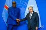 New York : Félix Tshisekedi et Antonio Guterres échangent sur le soutien des Nations Unies pour l’organisation des élections