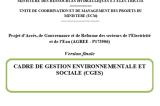 Version finale de Cadre de Gestion Environnementale et Sociale (CGES)