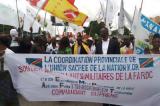 Kasaï-Oriental : les partis politiques de l’Union Sacrée ont manifesté pour soutenir les FARDC à Mbuji-Mayi