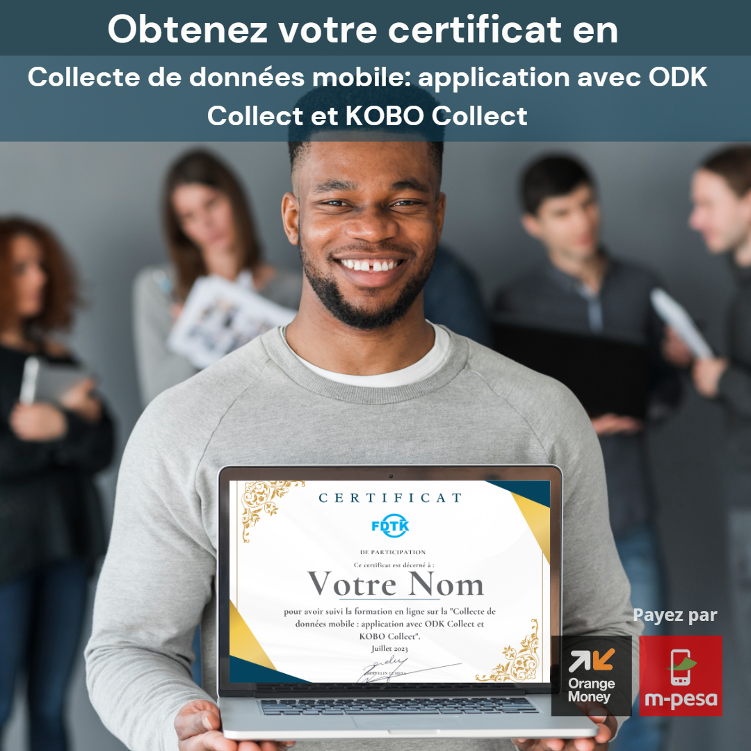 Formation en ligne sur la collecte de données mobile application avec ODK Collect et KOBO