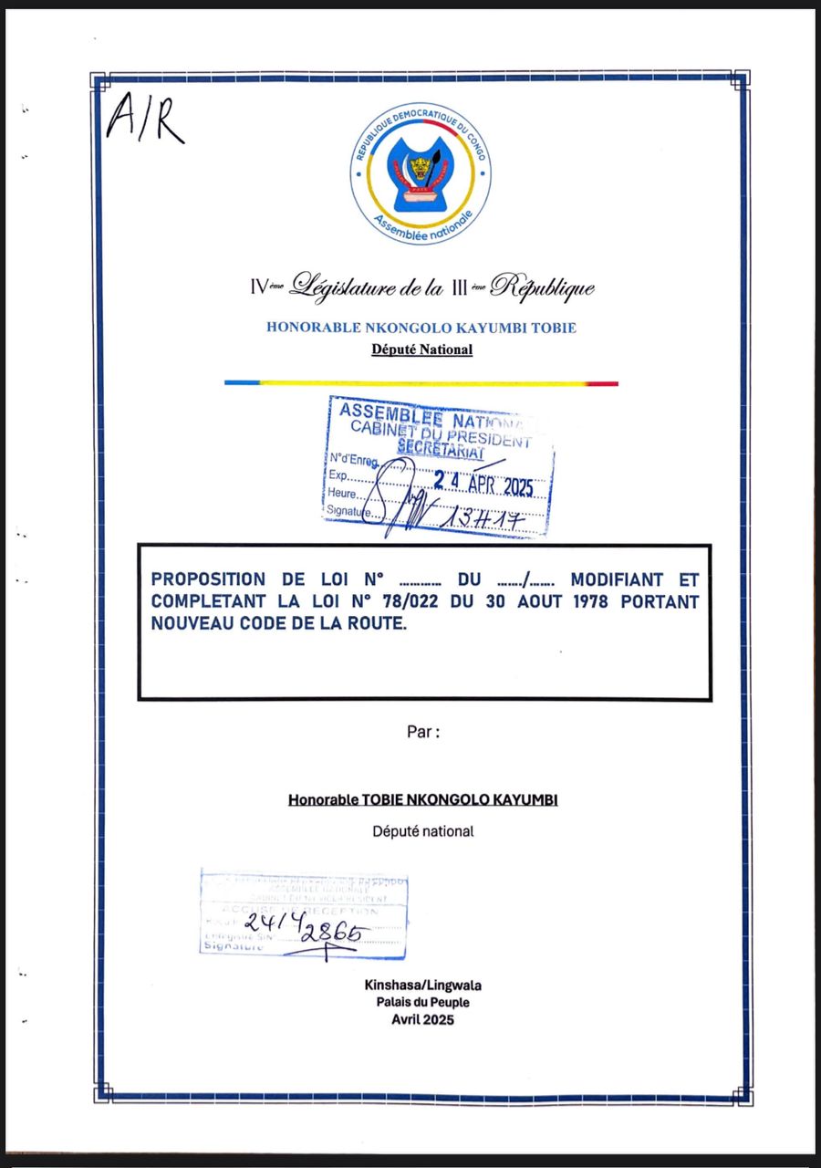 Député Kayumbi code route
