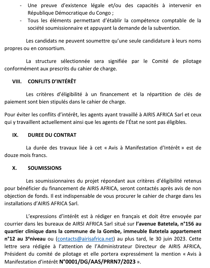 mediacongo.net - Offre d'emploi - Réhabilitation et entretien de la RN7 ...