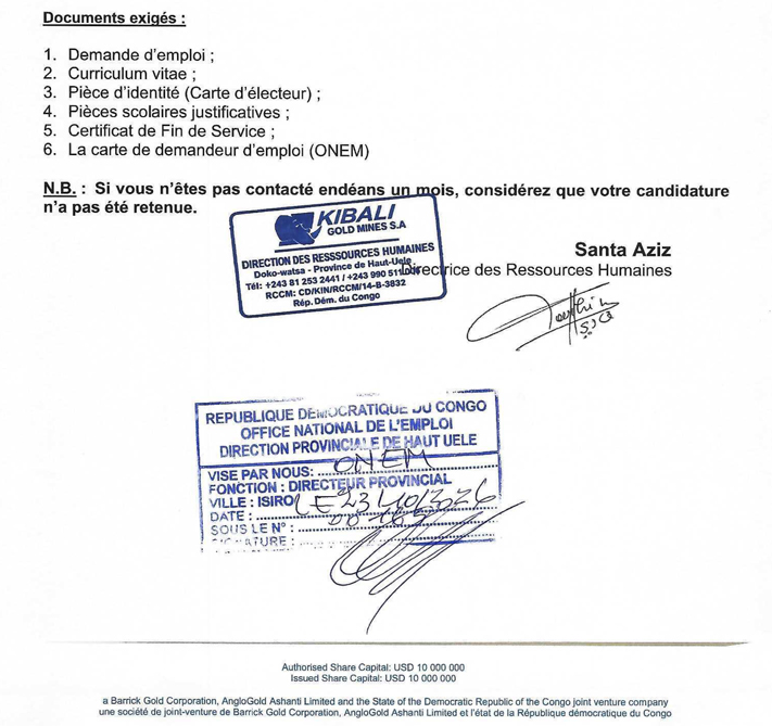 mediacongo.net - Offre d'emploi - Officer - HR Expatriate Management